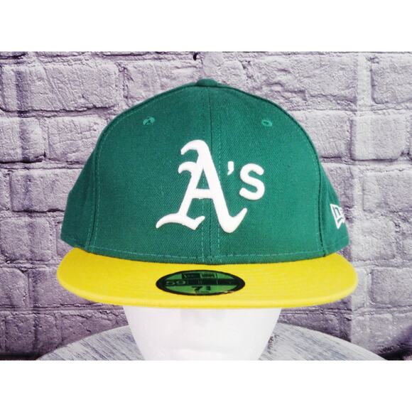 New Era 59Fifty Oakland Athletics Fitted Hat Size 7 3/4 New - Picture 1 of 12